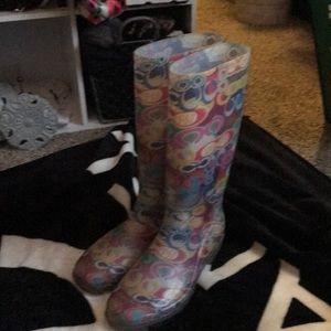 Coach rain boots